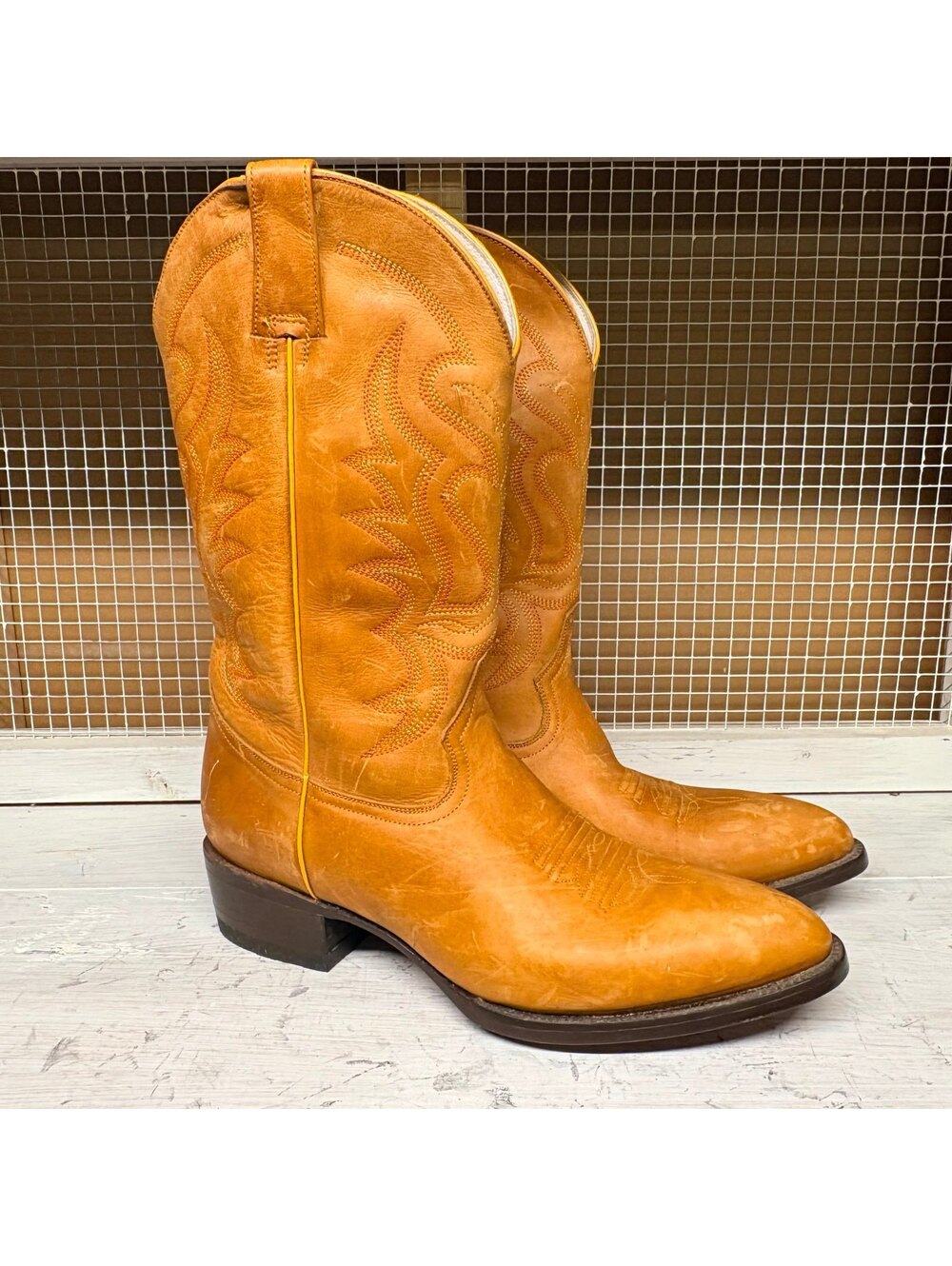 Pistolero Men's Western Cowboy Boots Size 10 US Made in Mexico